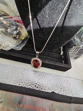 Necklace 22"inch Silvertone Lobster Clasp